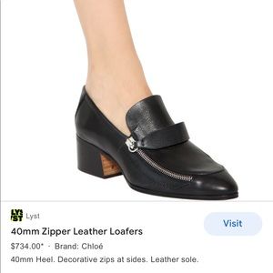 Chloe zipper loafers